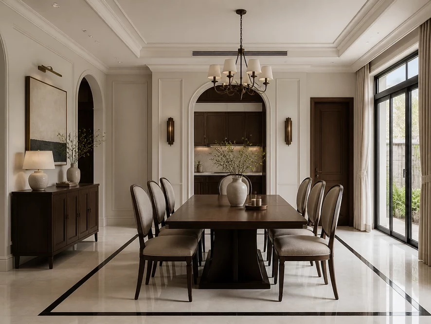 Giá trị thẩm mỹ cao trong thiết kế nội thất phòng bếp 12m2 hiện đại