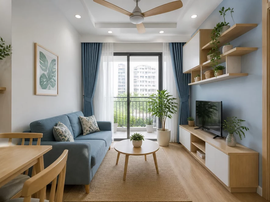 Phong cách Scandinavian thiết kế nội thất phòng bếp 12m2