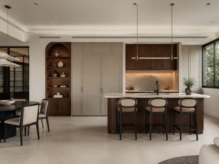 Vật liệu bền vững cho phòng bếp 15m2