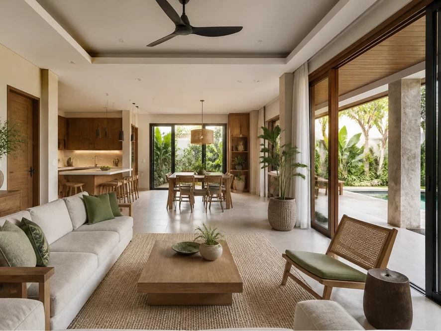 Vật liệu thông minh thiết kế nội thất phòng bếp 25m2