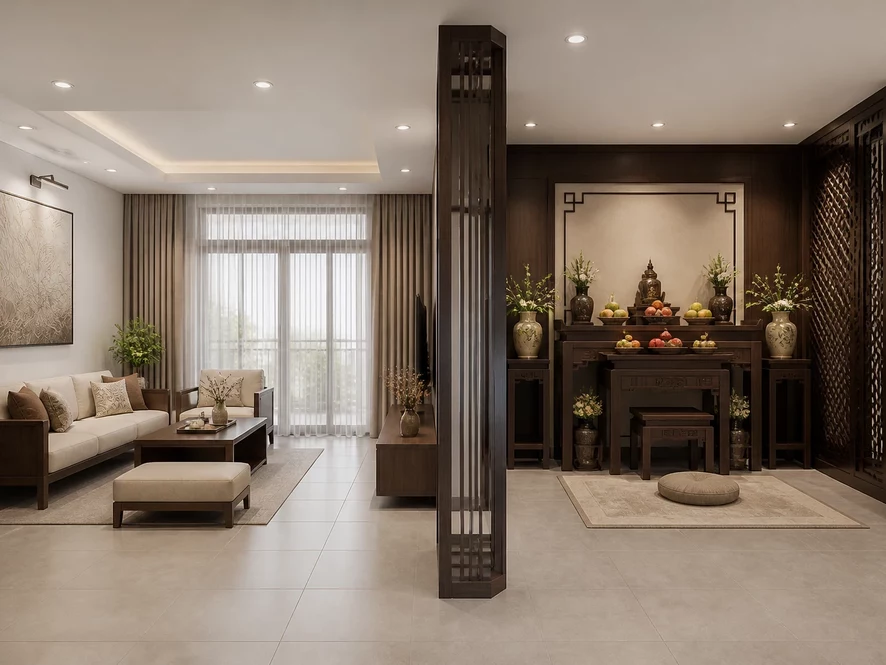 phong cách minimalist thiết kế nội thất phòng khách 20m2