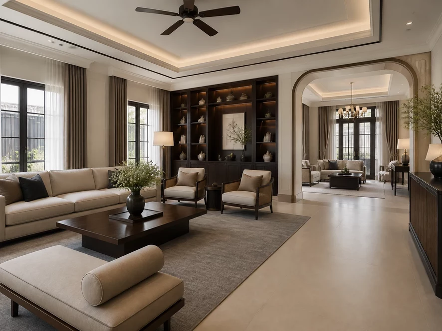 phòng khách kết hợp phòng ngủ thiết kế nội thất phòng khách 20m2