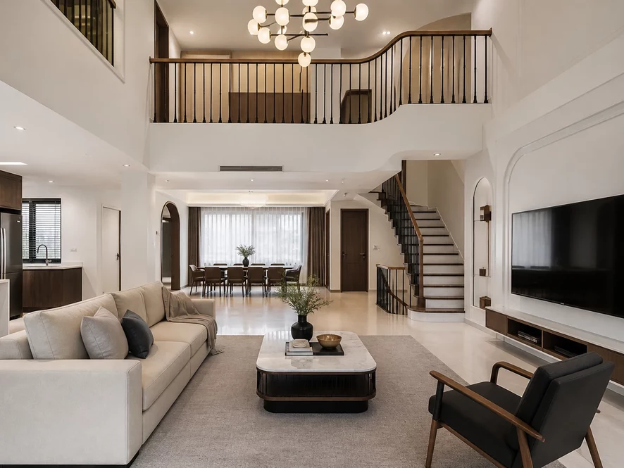 tối ưu công năng thiết kế nội thất phòng khách 20m2