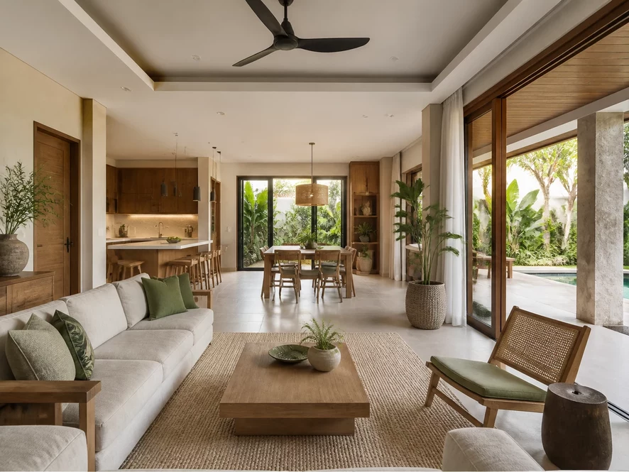 vật liệu thông minh cho thiết kế nội thất phòng khách 20m2