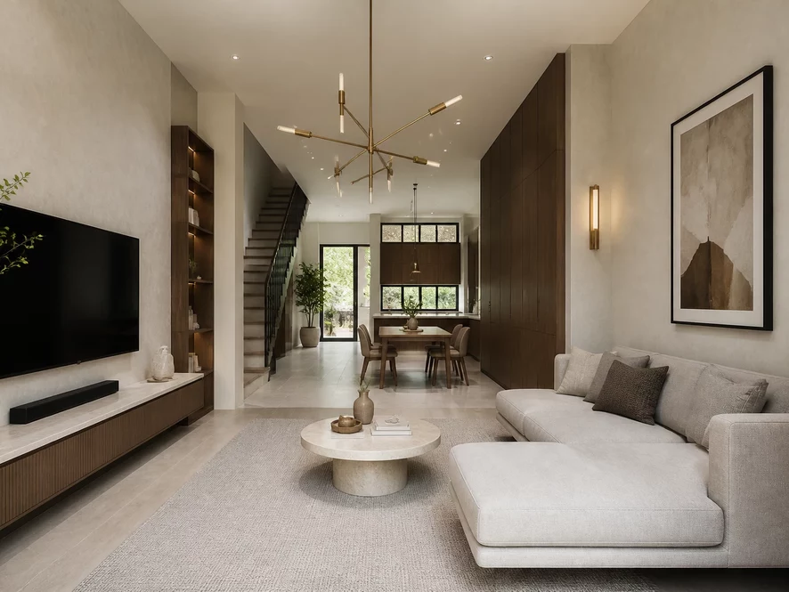 Phong cách Luxury trong thiết kế nội thất phòng khách 25m2