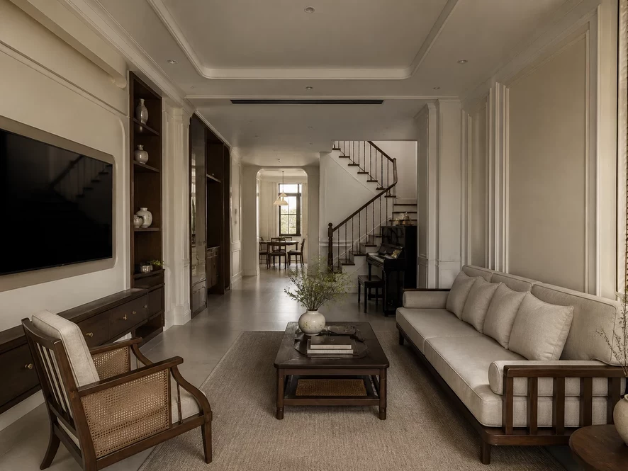 Ban công xanh đẹp trong thiết kế nội thất phòng khách 30m2