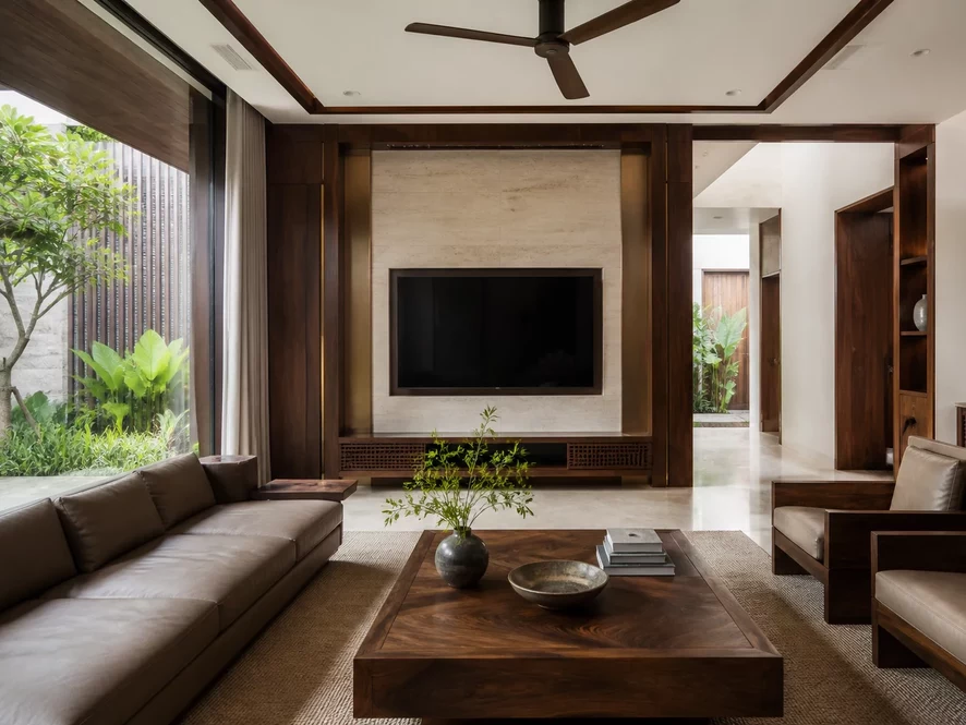 Mẫu phòng bếp hiện đại trong thiết kế nội thất phòng khách 30m2
