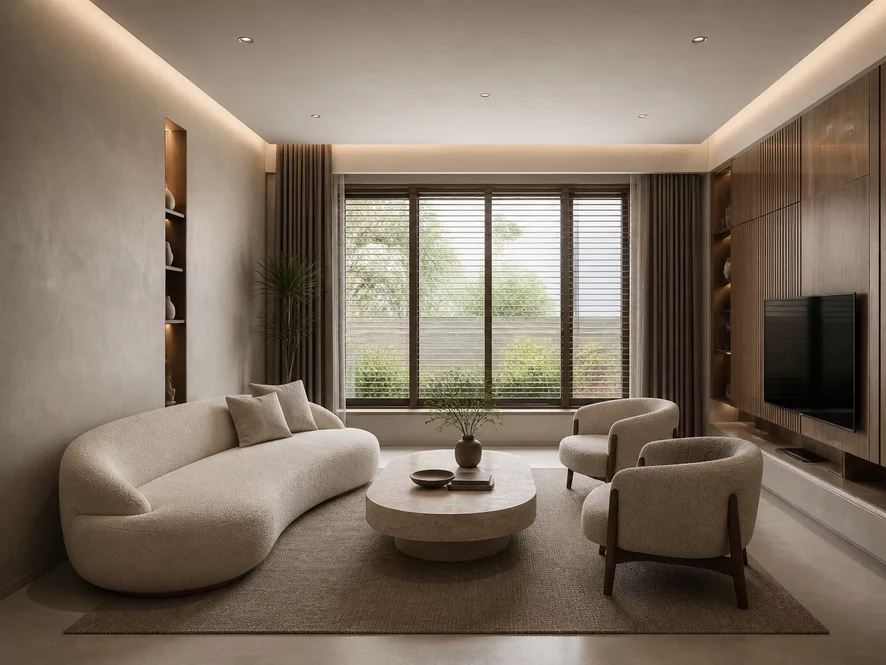 Mẫu thiết kế nội thất phòng khách 30m2 hiện đại sang trọng