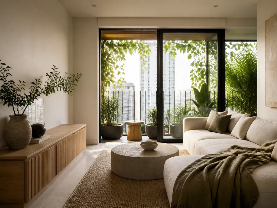 Phong cách Japandi Nhật Bản cho thiết kế nội thất phòng khách 30m2