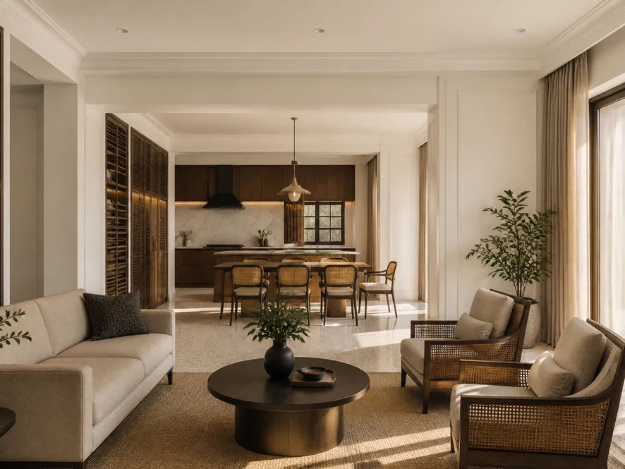 Bố trí nội thất phòng khách 40m2 thông thoáng đón ánh sáng