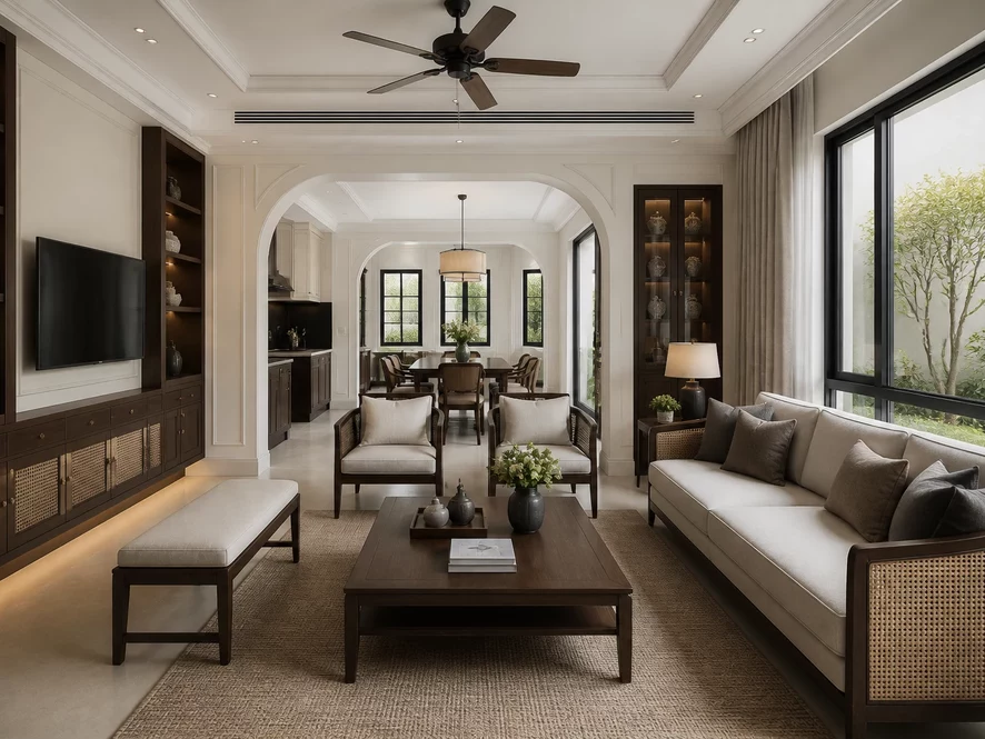 Tối ưu công năng thiết kế nội thất phòng khách 40m2