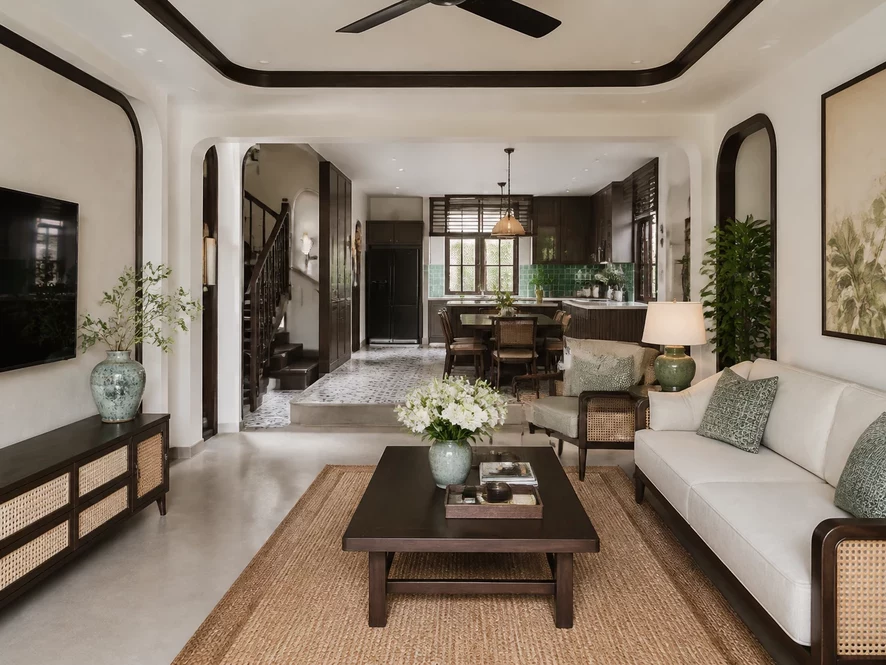 Vật liệu thông minh trong thiết kế nội thất phòng khách 40m2