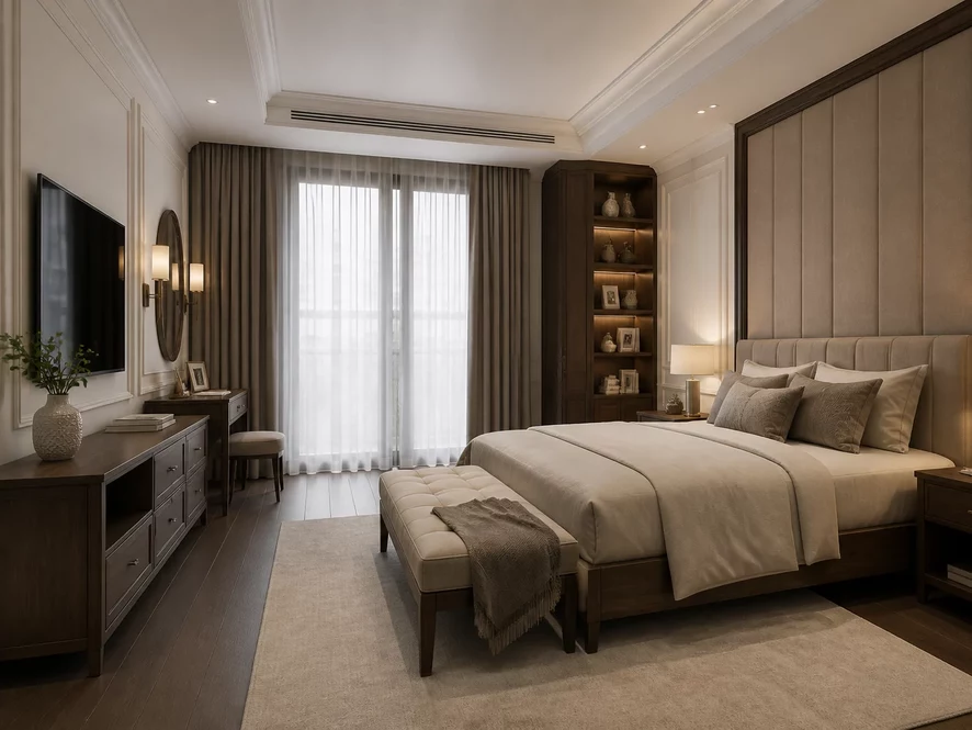 Góc bếp nhỏ tích hợp phòng ngủ 10m2 đa năng