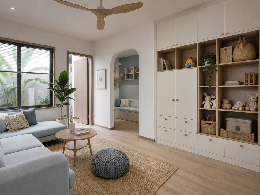 Mẫu thiết kế nội thất phòng ngủ 15m2 phong cách Scandinavian