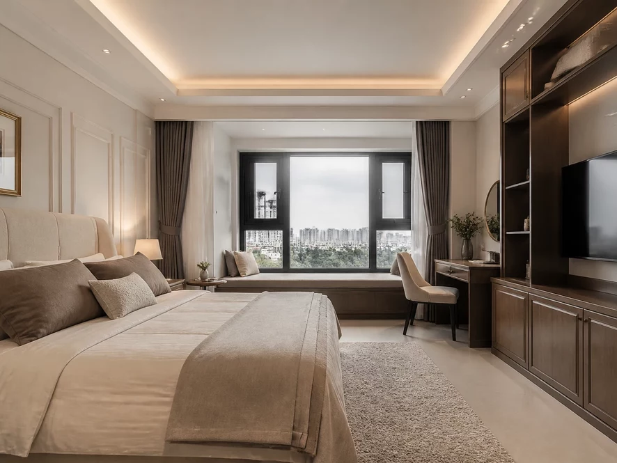 Phòng tắm khép kín trong thiết kế nội thất phòng ngủ 16m2