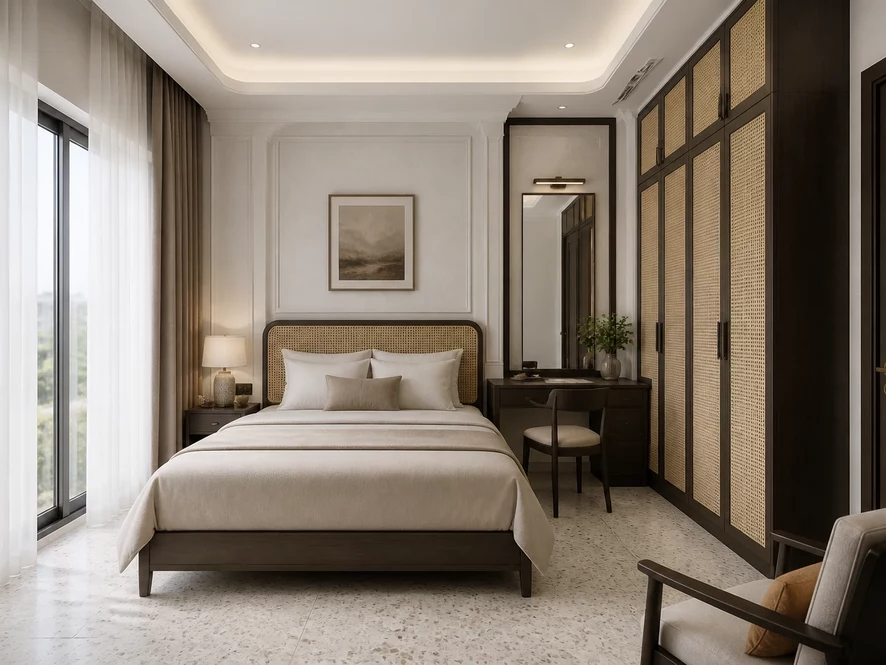 Phong cách tối giản cho thiết kế nội thất phòng ngủ 25m2