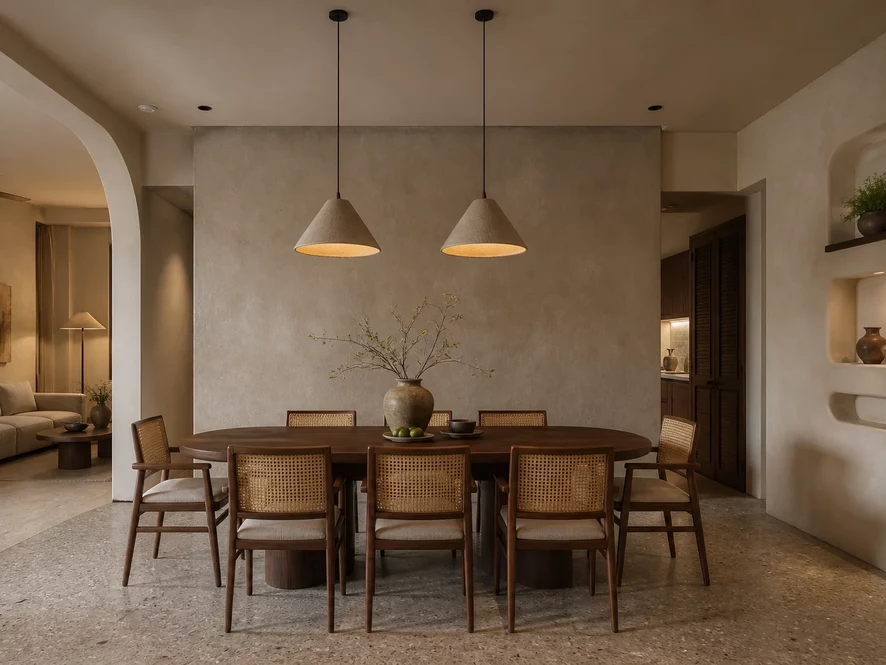 Không gian Wabi Sabi mộc mạc trong thiết kế nội thất phòng ngủ 30m2