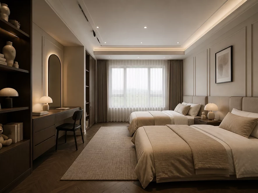 Khu vực bếp gọn gàng trong thiết kế nội thất phòng ngủ 30m2