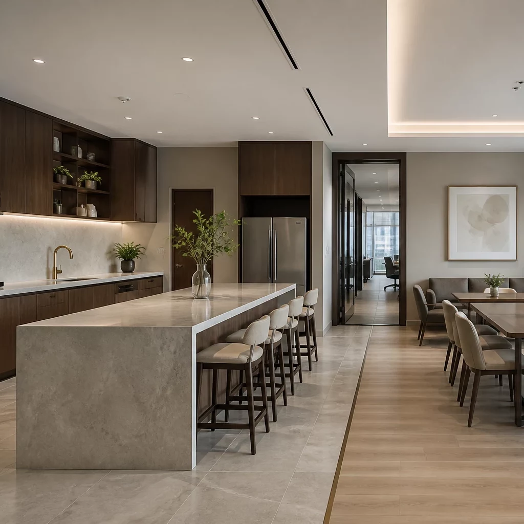 Thiết kế phòng thờ gỗ mun chạm hoa văn tinh xảo.