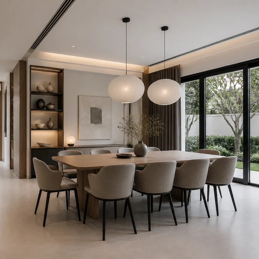 Thiết kế phòng thờ gỗ tự nhiên hiện đại, tối giản.