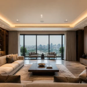 Mẫu trần thạch cao phòng khách hiện đại, sang trọng