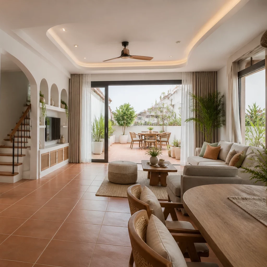 Thi công nội thất nhà phố hẹp 3 mét