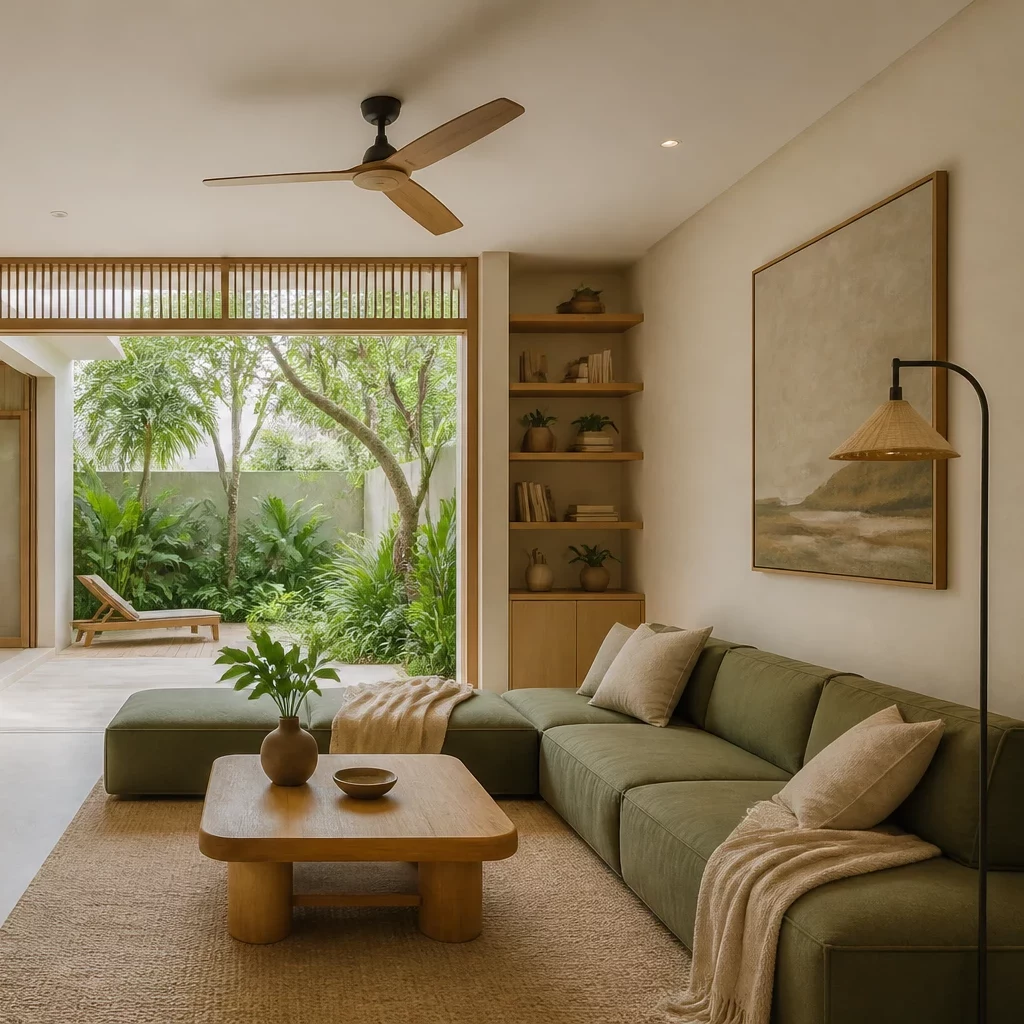 Thi công nội thất phòng khách vách ốp đá marble