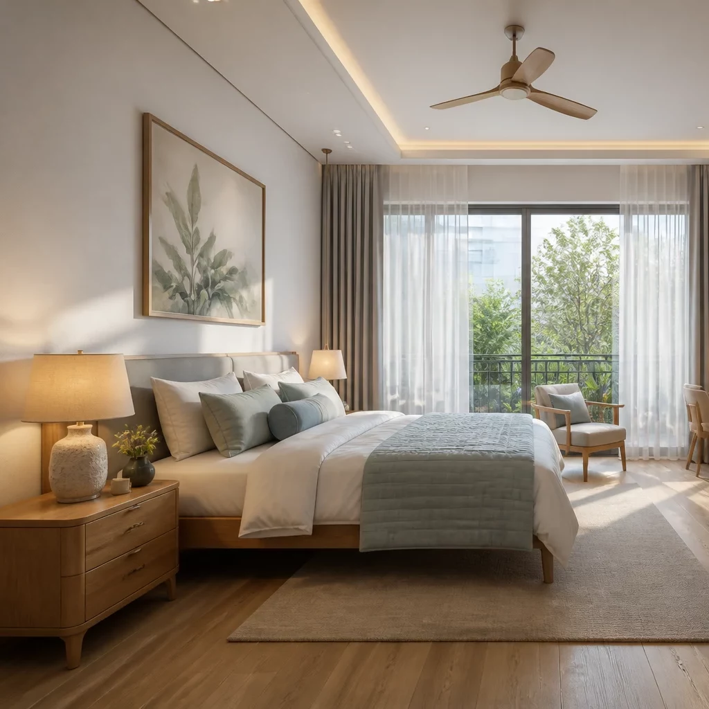 Thi công nội thất phòng ngủ gỗ công nghiệp Scandinavian