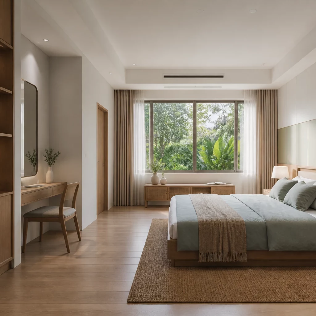 Thi công nội thất phòng ngủ Scandinavian tinh tế