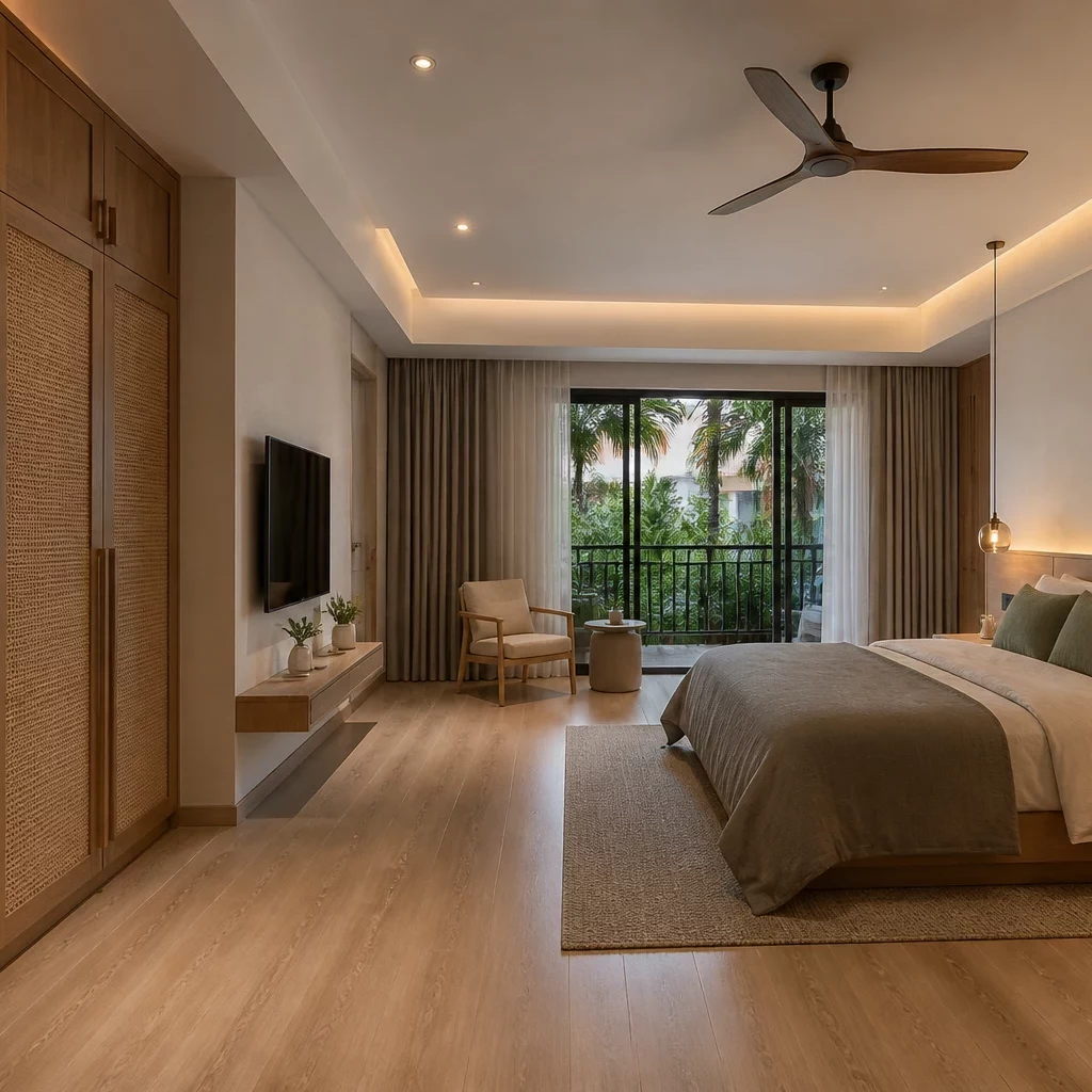 Mẫu biệt thự đẹp hiện đại có hồ bơi và hệ cửa kính sát trần