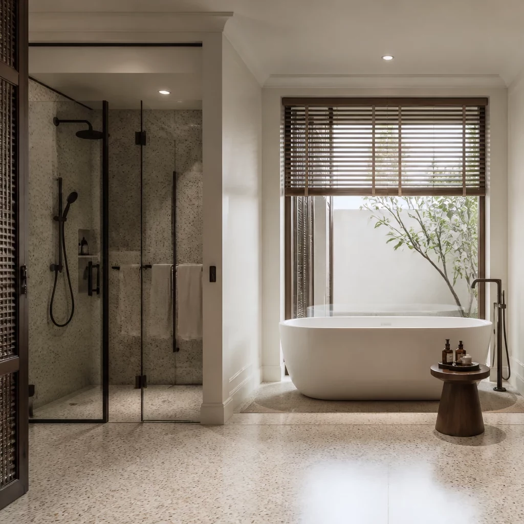 Nội thất biệt thự hiện đại — phòng ngủ Minimalist Zen tiết kiệm và tinh tế