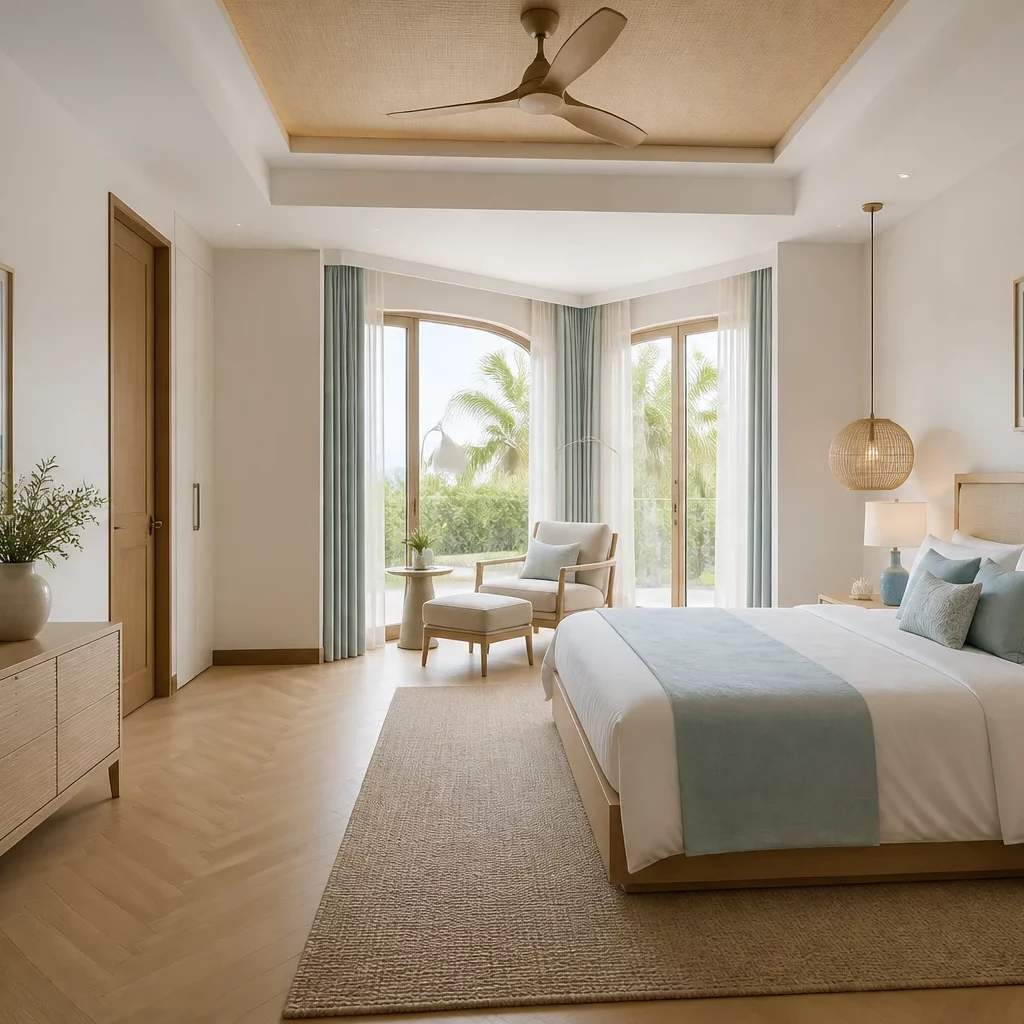 Phòng tắm cổ điển đón ánh sáng tự nhiên qua khung cửa sổ lớn