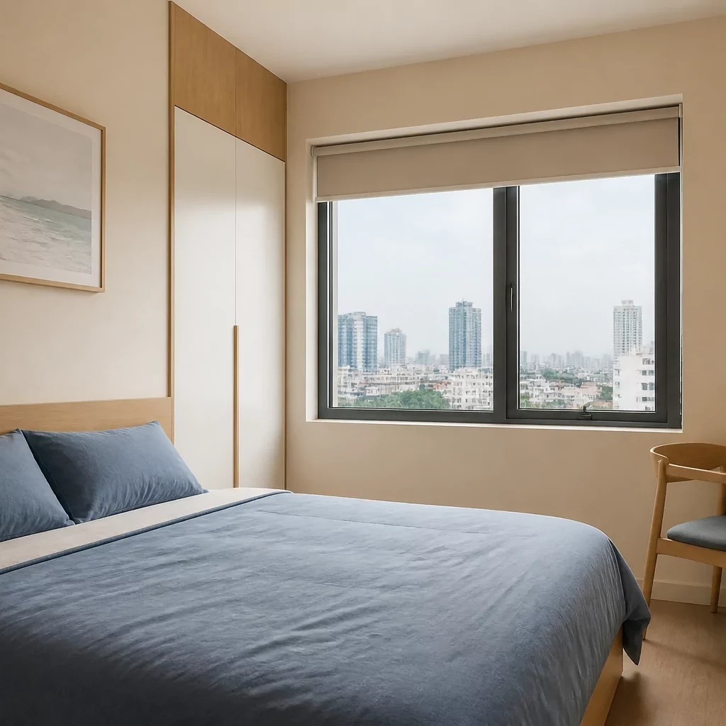 Phòng khách chung cư 2 phòng ngủ phong cách Scandinavian sáng sủa và tối giản