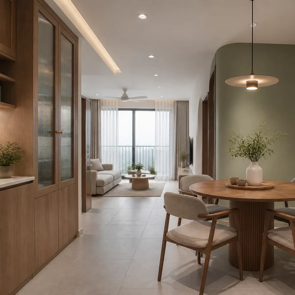 Căn bếp chung cư nhỏ phong cách Industrial pha trộn Scandinavian