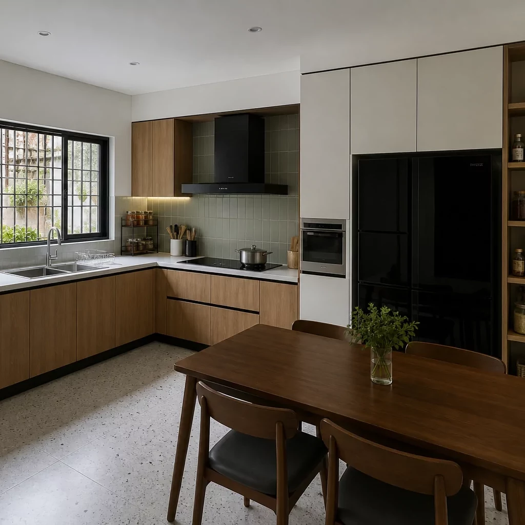 Bếp có đảo hiện đại sang trọng cho nhà cấp 4