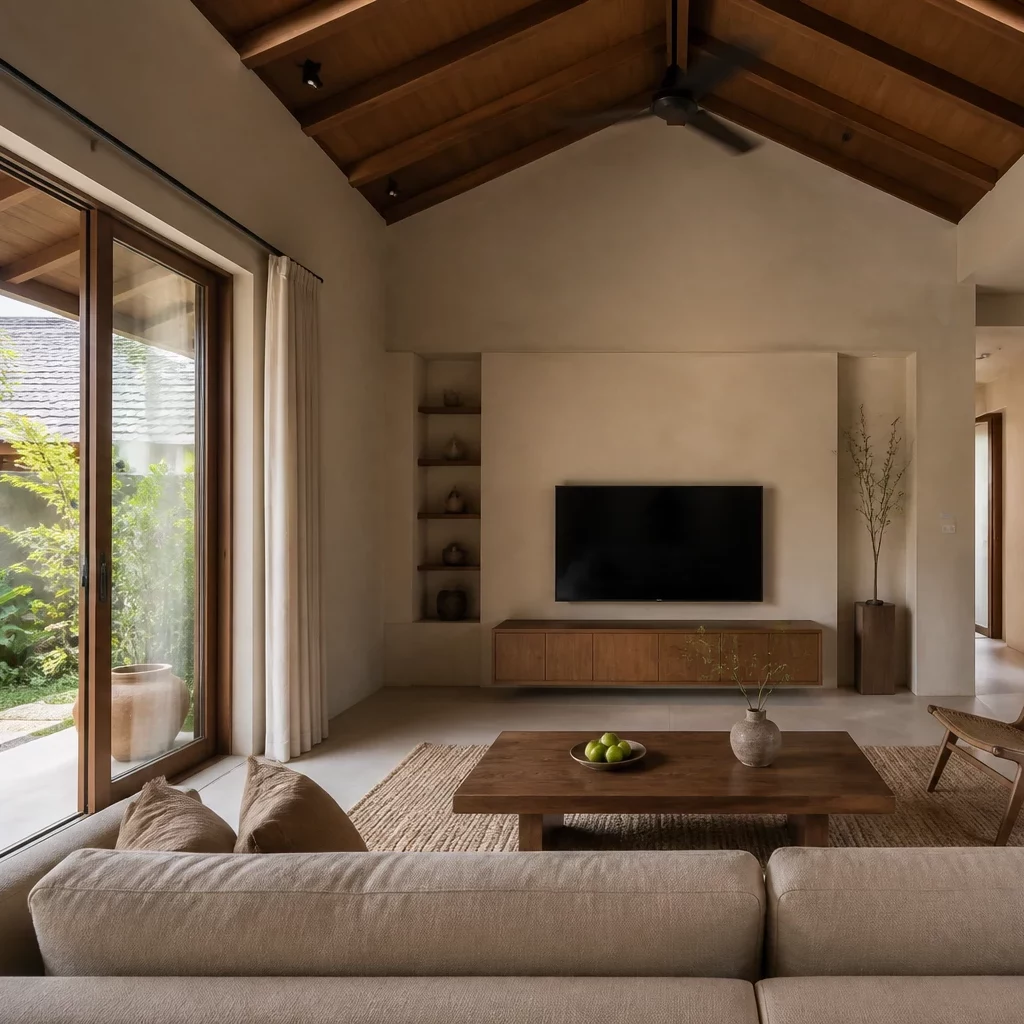 Phòng ngủ phong cách Wabi Sabi mộc mạc và tinh tế
