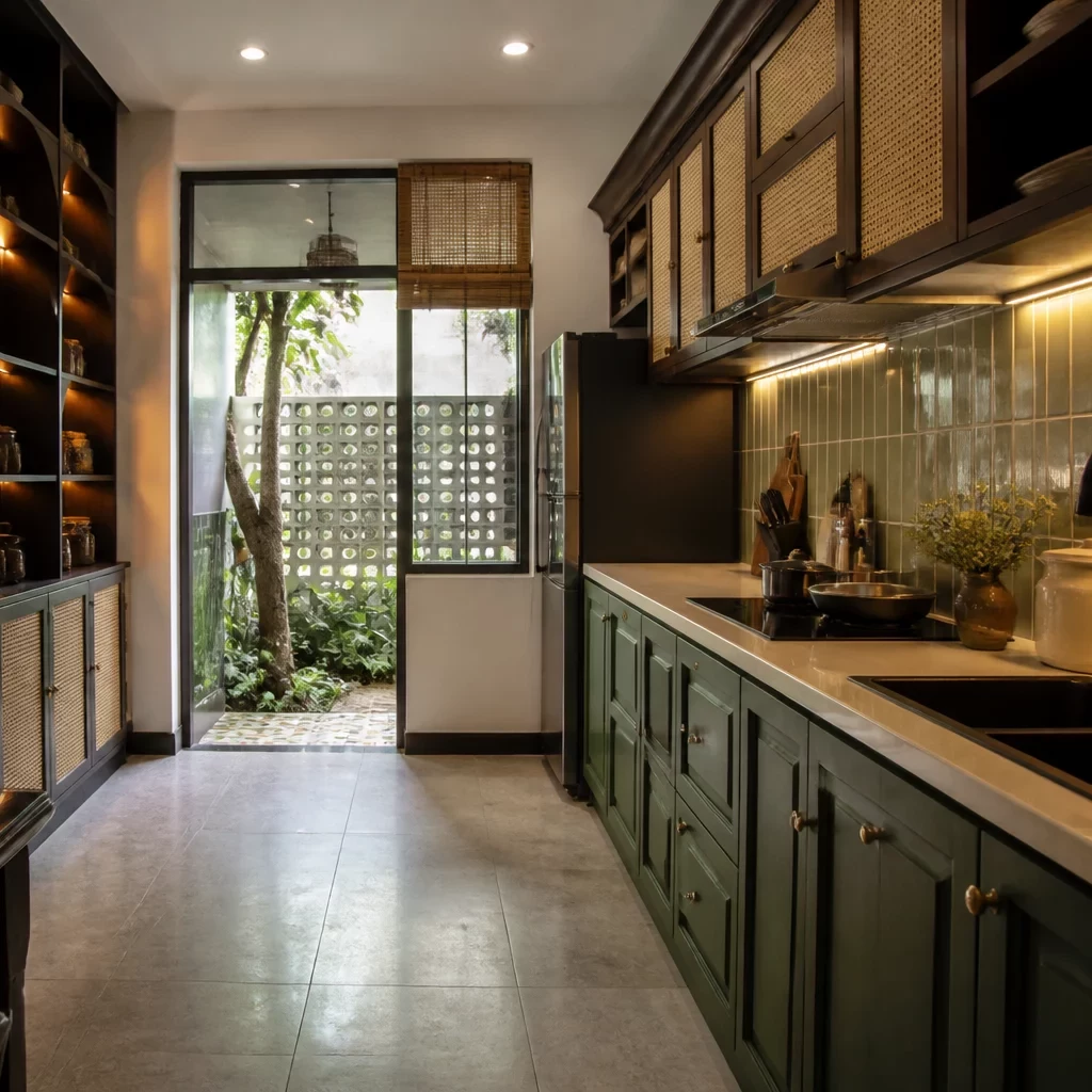 Phòng bếp phong cách Indochine hoài cổ
