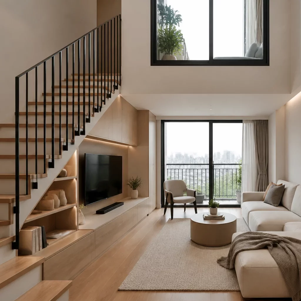 Nội thất phòng bếp Acrylic trắng bóng gương hiện đại