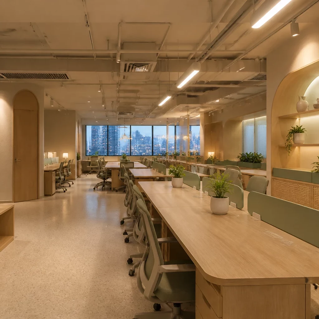 Nội thất phòng khách chung cư studio phong cách tối giản Japandi