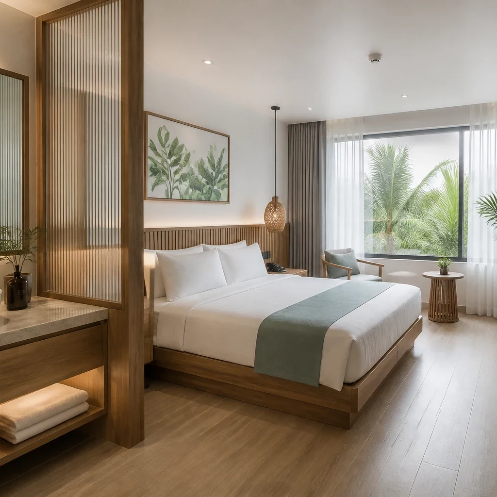 Thiết kế nội thất phòng khách Scandinavian với ánh sáng tự nhiên và ban công thoáng mát