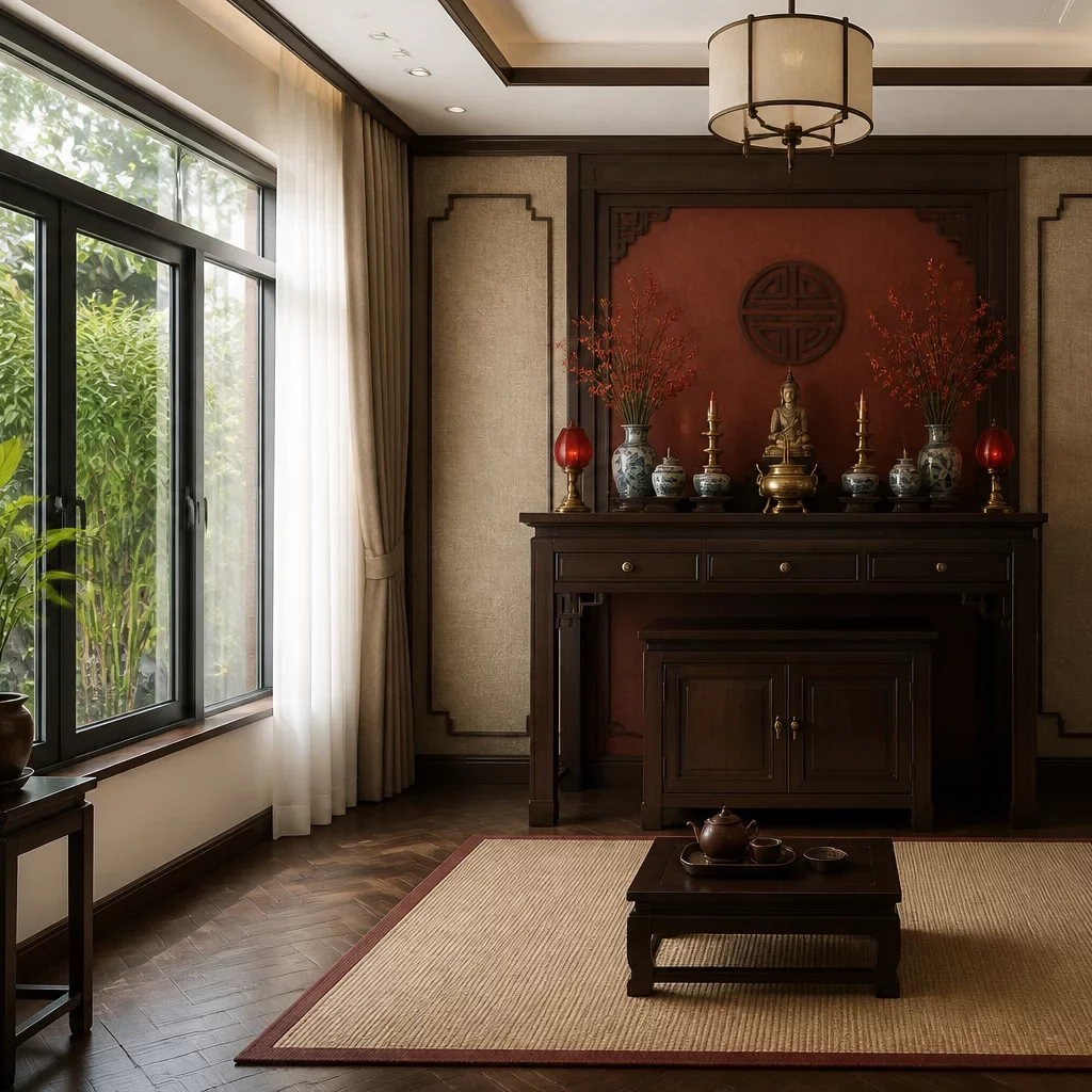 Trang trí phòng ngủ biệt thự phong cách Indochine
