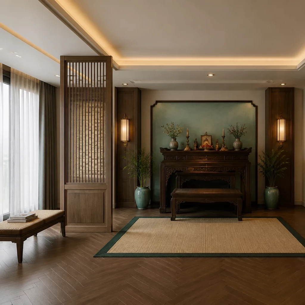 Ánh sáng tự nhiên trong phòng ngủ phong cách Indochine