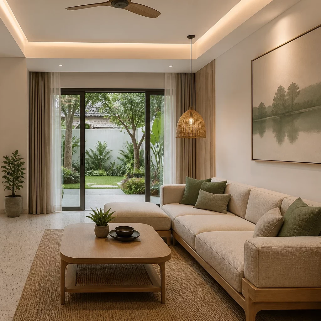 Phòng vệ sinh văn phòng phong cách Japandi tối giản