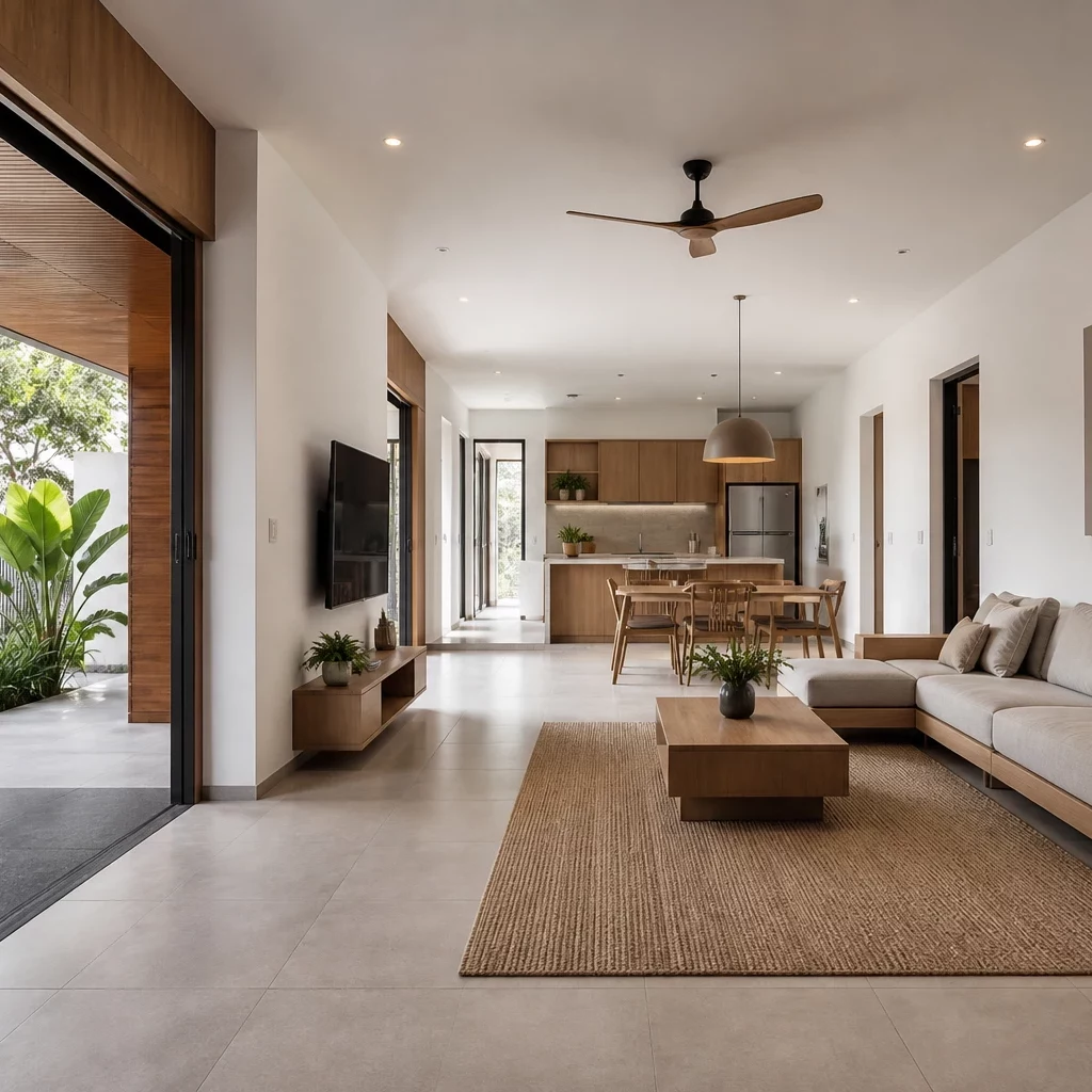 Nội thất nhà phố sang trọng được thiết kế tối ưu chi phí và công năng