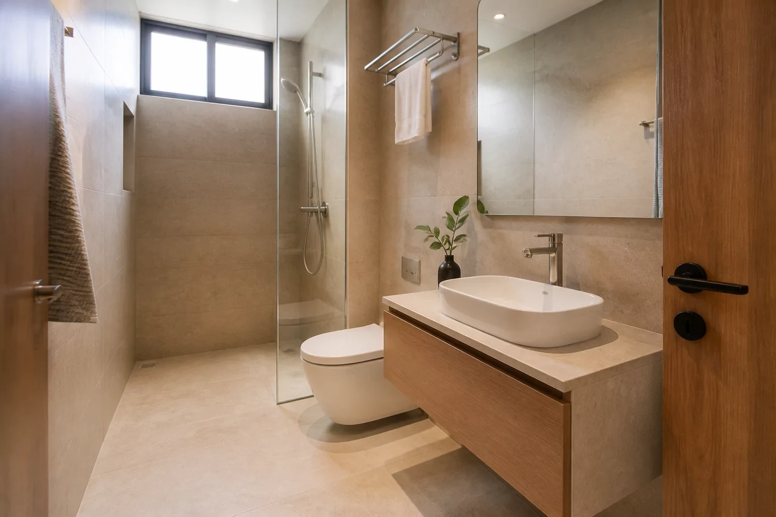 Phòng tắm hiện đại - Thiết Kế Nội Thất Chung Cư
