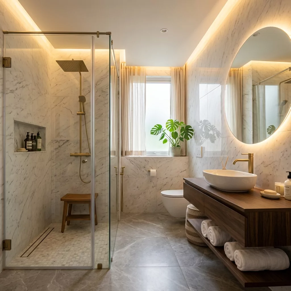 Phòng tắm hiện đại - Thiết Kế Nội Thất Chung Cư