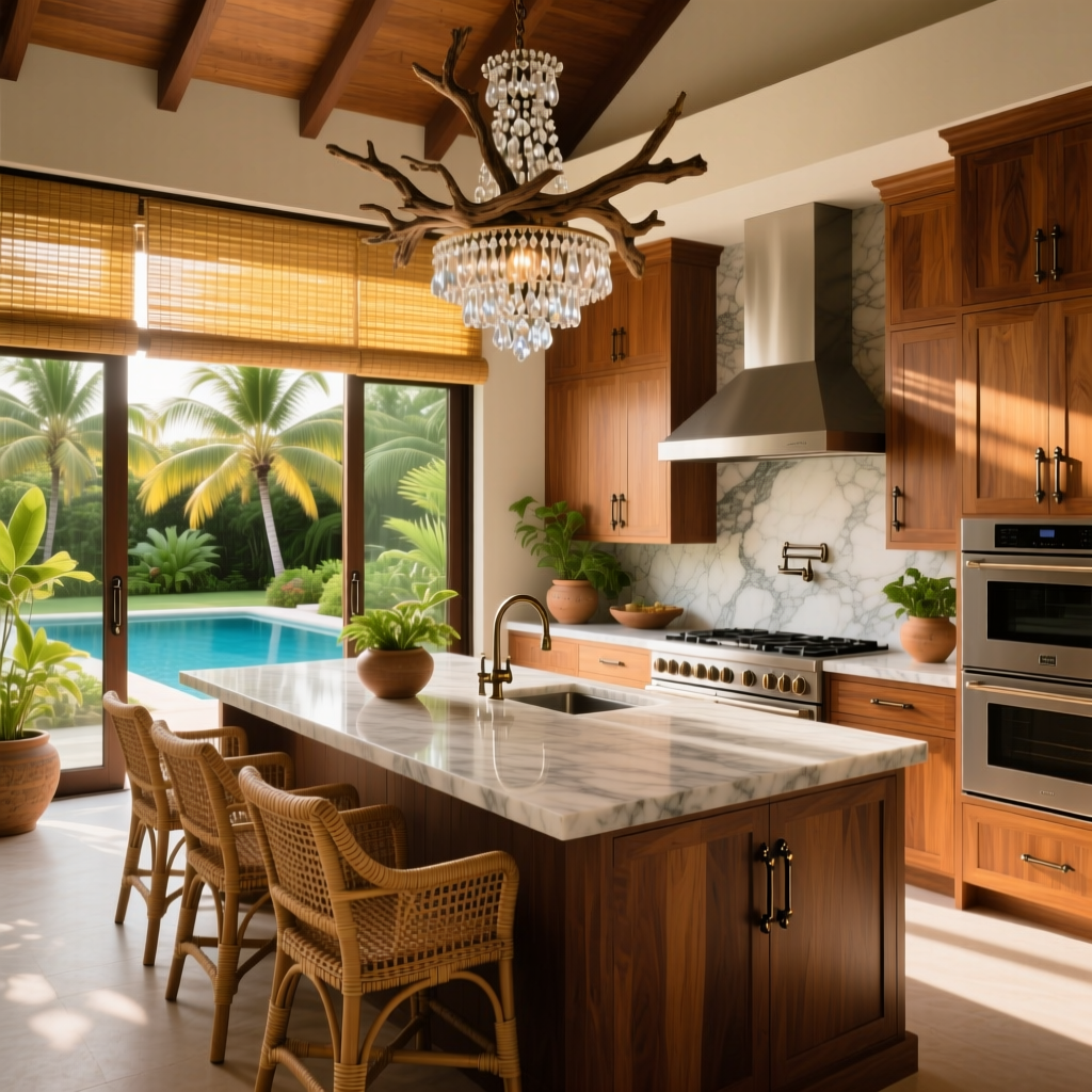thiết kế nội thất biệt thự nhà vườn phong cách nhiệt đới