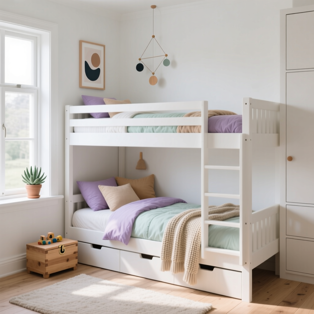 Mẫu thiết kế chung cư 50m2 2 phòng ngủ phong cách Bắc Âu