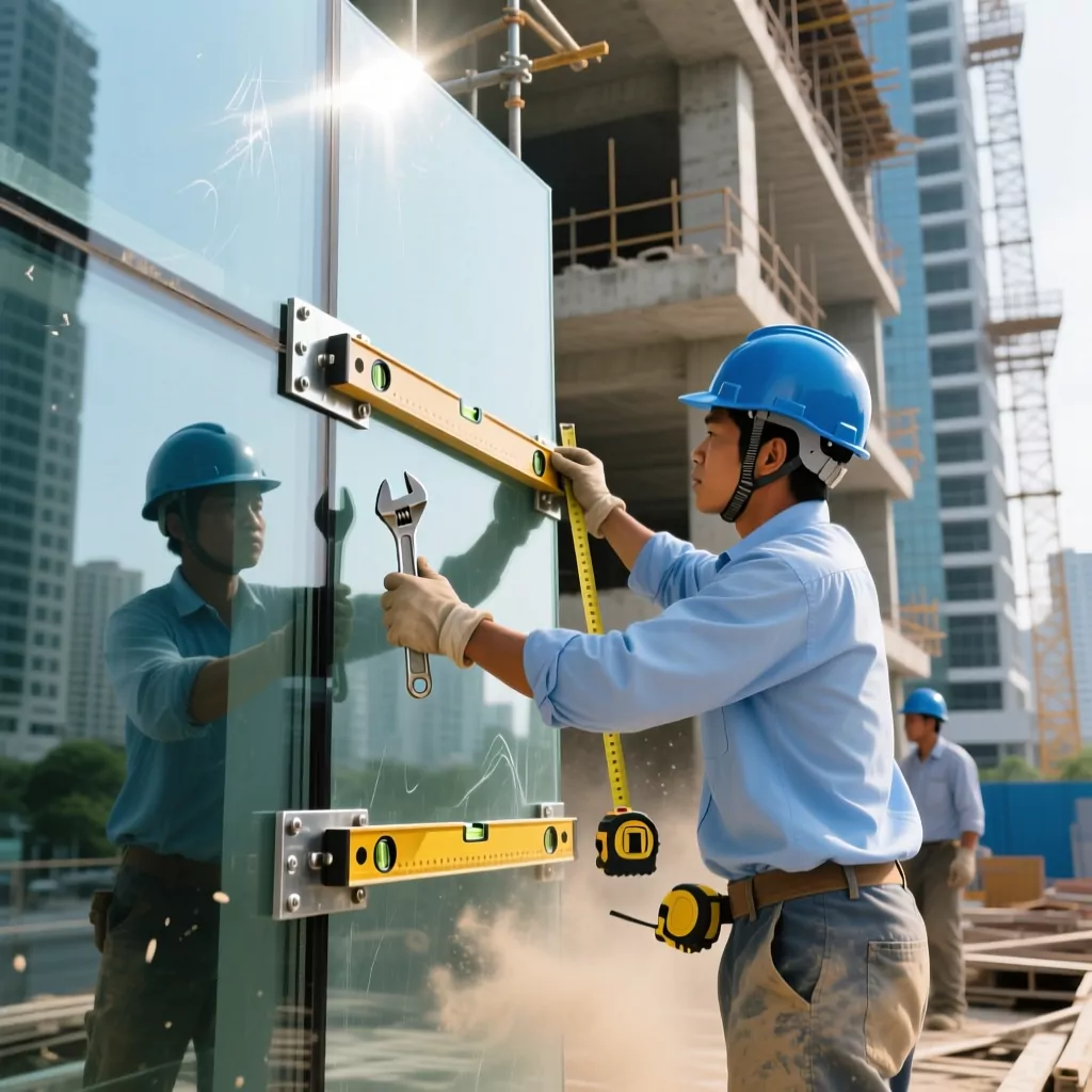 thi công op kinh cuong luc phòng tắm khách sạn